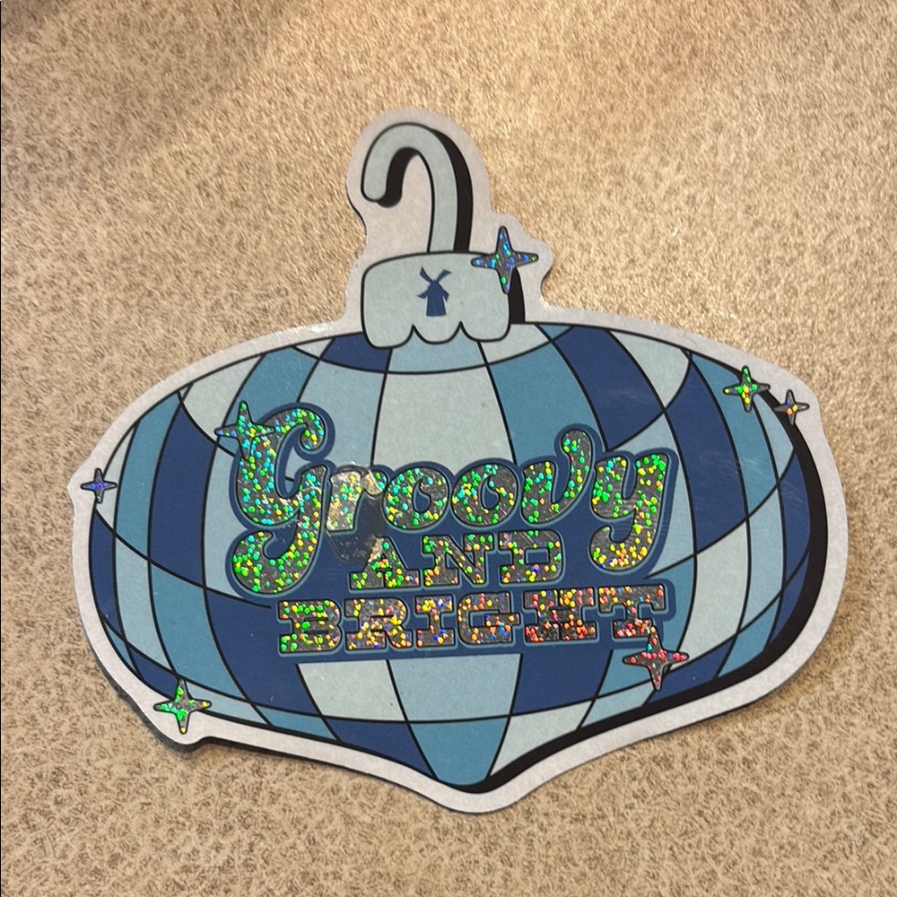 Dutch Bros 2024 Groovy and Bright Ornament Sticker